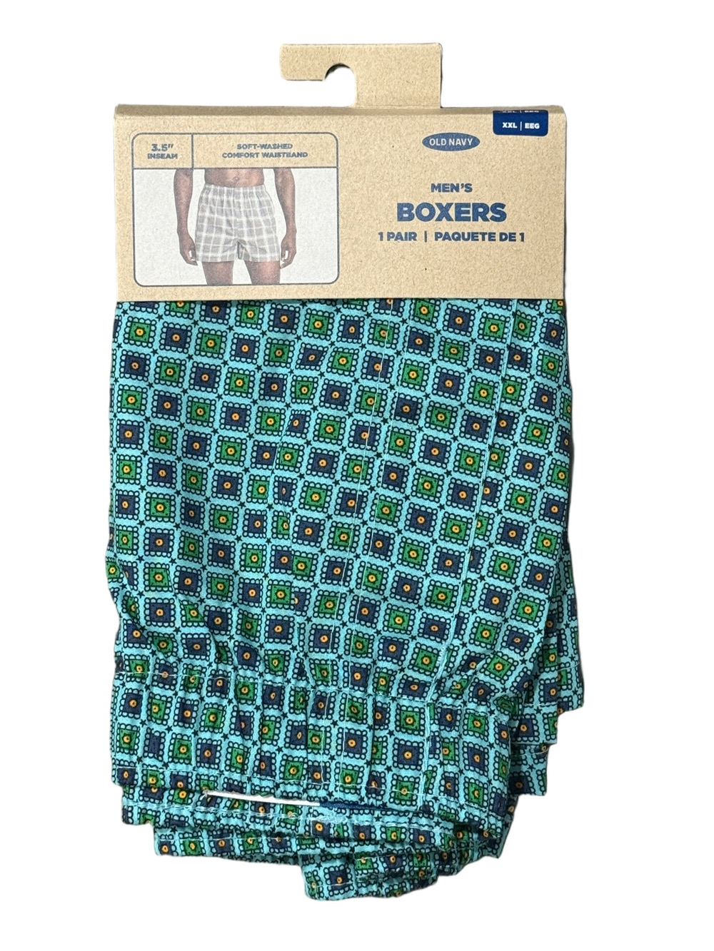 Mens Foulard Geometric Pattern Boxer Shorts - Size XXL - Old Navy - NWT